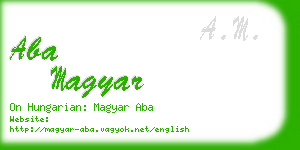 aba magyar business card